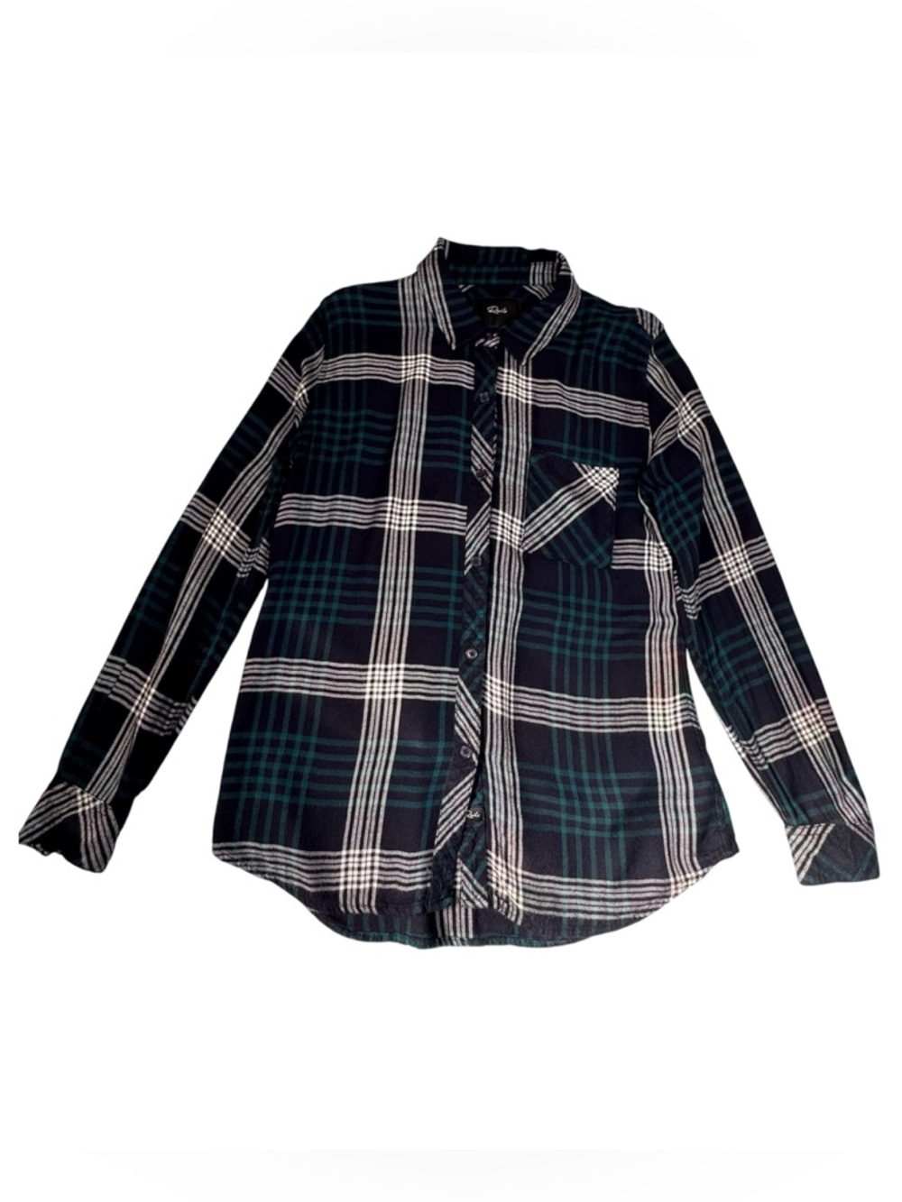 Rails Hunter Indigo/Emerald Plaid Button Down Shirt Size S